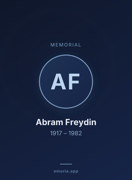 Memorial portrait of Abram Freydin