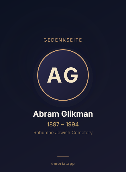 Gedenkportrait von Abram Glikman