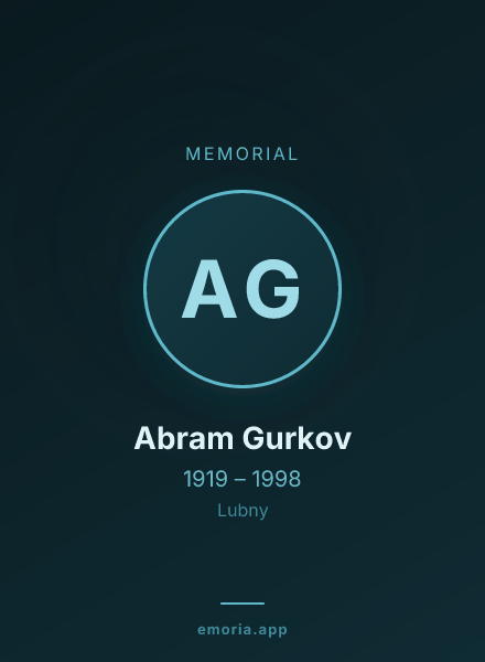 Memorial portrait of Abram Gurkov