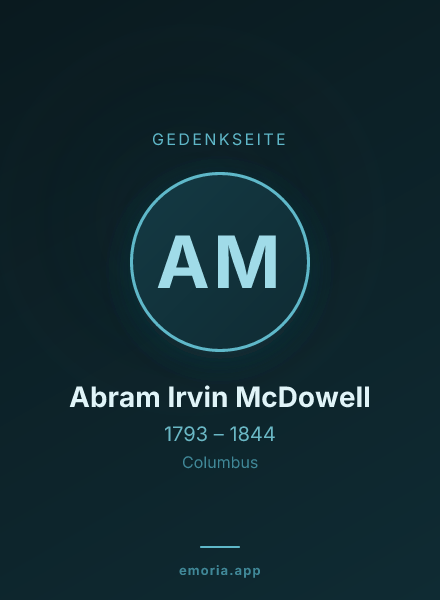 Gedenkportrait von Abram Irvin McDowell