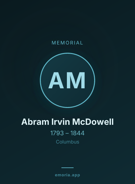 Memorial portrait of Abram Irvin McDowell