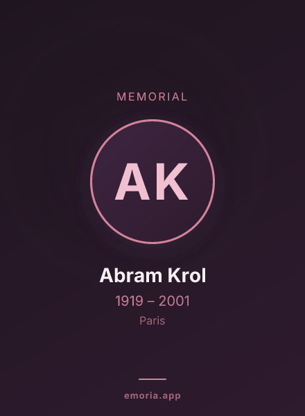 Memorial portrait of Abram Krol