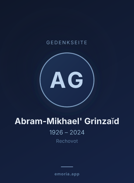 Gedenkportrait von Abram-Mikhael' Grinzaĭd