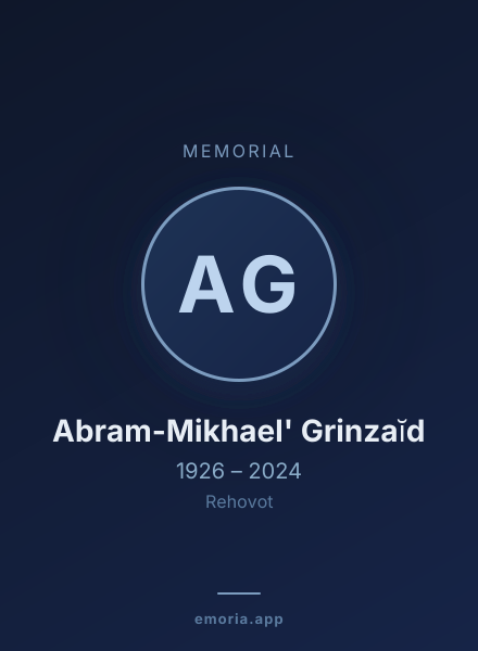 Memorial portrait of Abram-Mikhael' Grinzaĭd