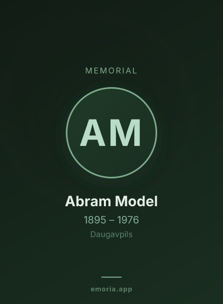 Memorial portrait of Abram Model