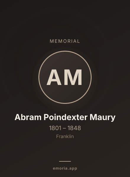 Memorial portrait of Abram Poindexter Maury