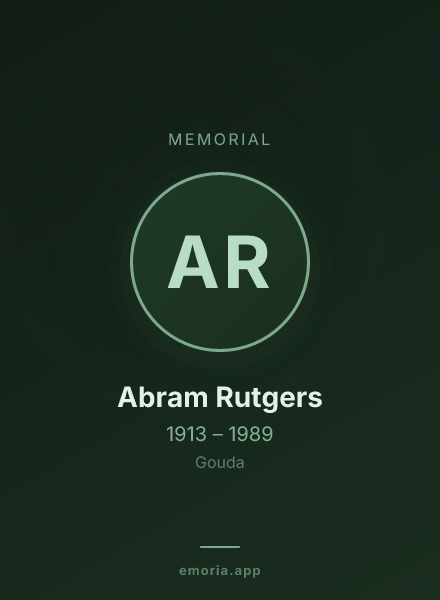 Memorial portrait of Abram Rutgers