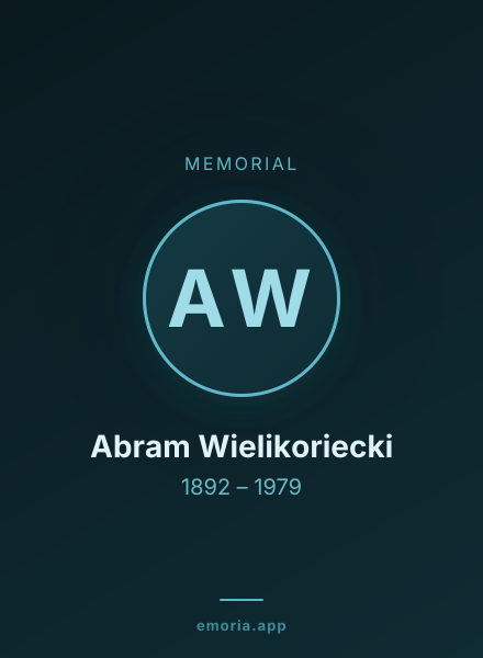 Memorial portrait of Abram Wielikoriecki