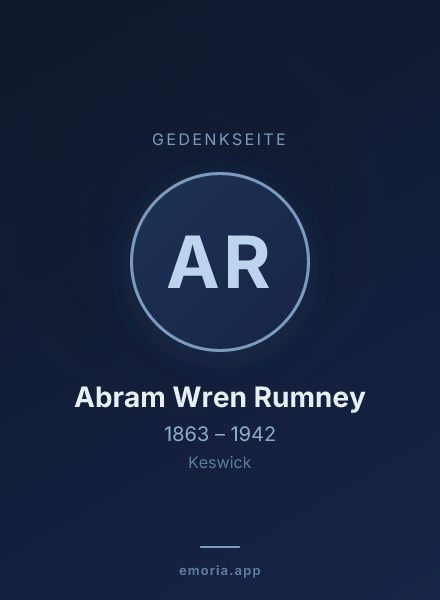 Gedenkportrait von Abram Wren Rumney