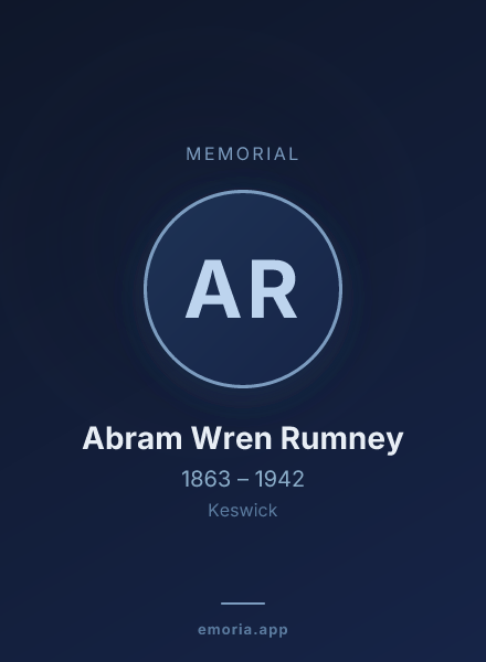 Memorial portrait of Abram Wren Rumney