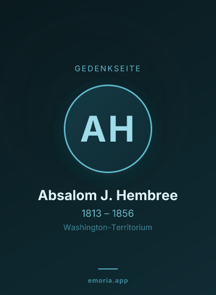 Gedenkportrait von Absalom J. Hembree
