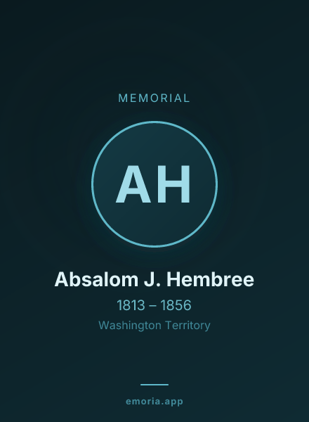 Memorial portrait of Absalom J. Hembree