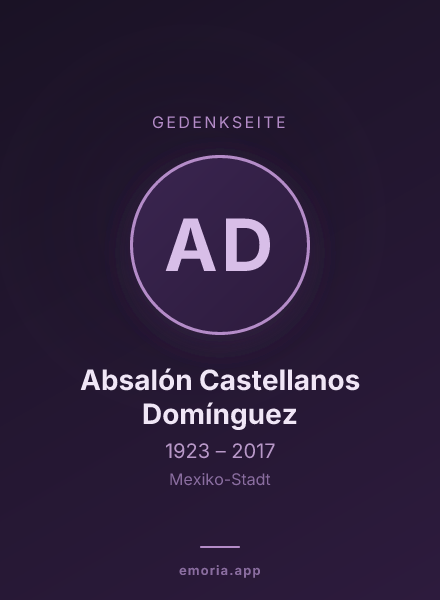 Gedenkportrait von Absalón Castellanos Domínguez