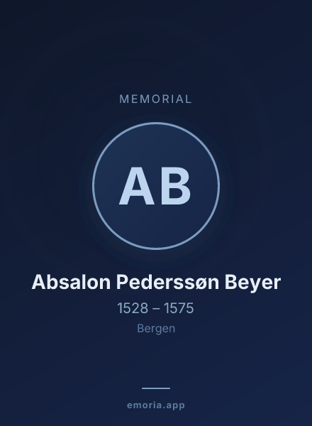Memorial portrait of Absalon Pederssøn Beyer