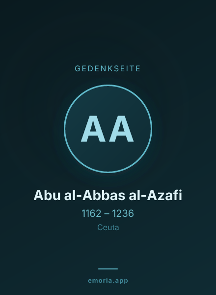 Gedenkportrait von Abu al-Abbas al-Azafi