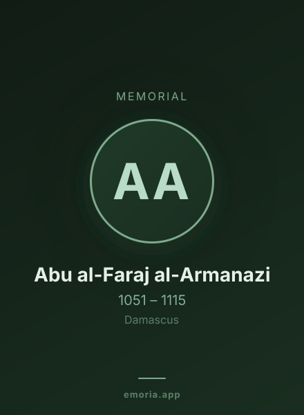 Memorial portrait of Abu al-Faraj al-Armanazi