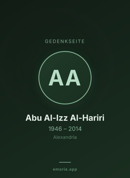 Gedenkportrait von Abu Al-Izz Al-Hariri