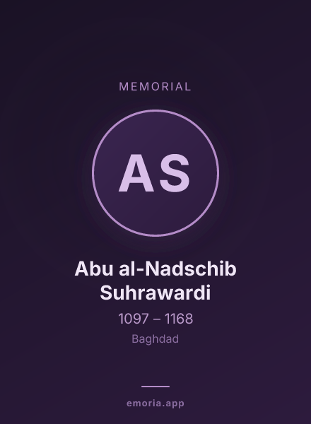 Memorial portrait of Abu al-Nadschib Suhrawardi