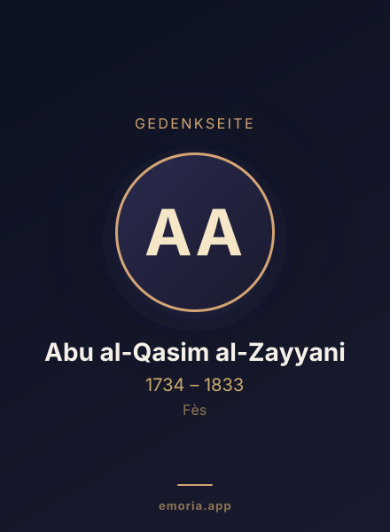 Gedenkportrait von Abu al-Qasim al-Zayyani
