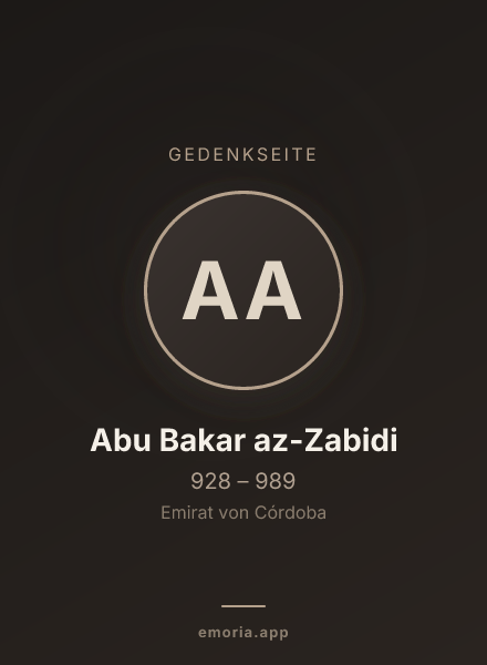 Gedenkportrait von Abu Bakar az-Zabidi