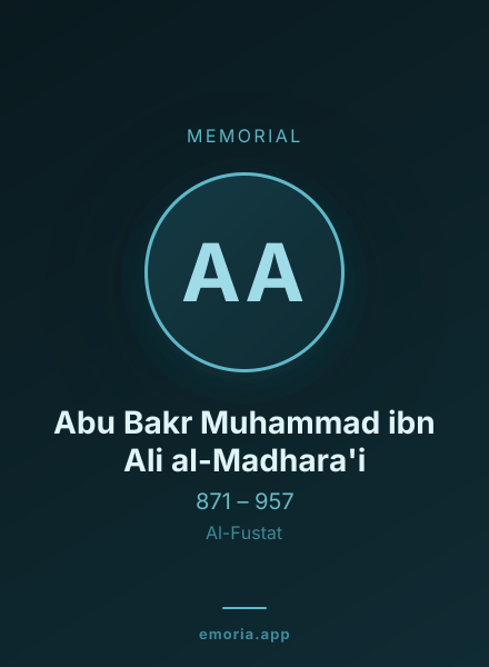 Memorial portrait of Abu Bakr Muhammad ibn Ali al-Madhara'i