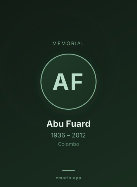 Memorial portrait of Abu Fuard