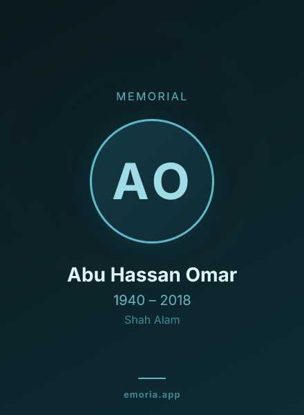 Memorial portrait of Abu Hassan Omar