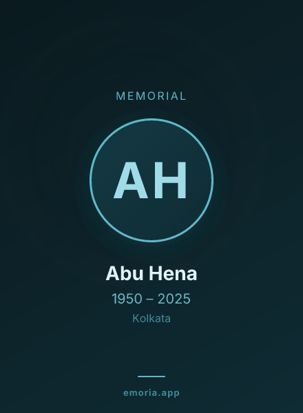Memorial portrait of Abu Hena