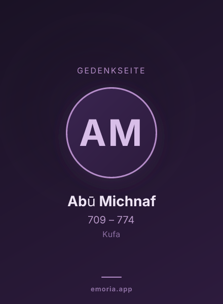 Gedenkportrait von Abū Michnaf