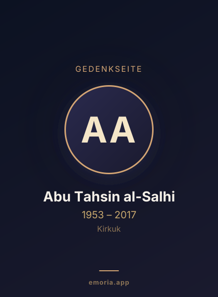 Gedenkportrait von Abu Tahsin al-Salhi