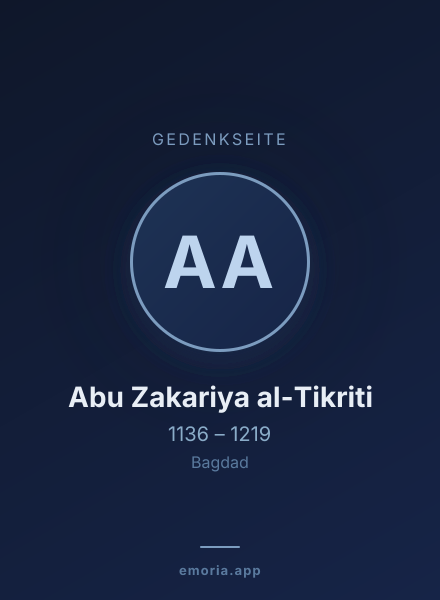 Gedenkportrait von Abu Zakariya al-Tikriti