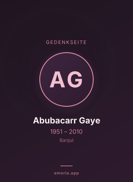 Gedenkportrait von Abubacarr Gaye