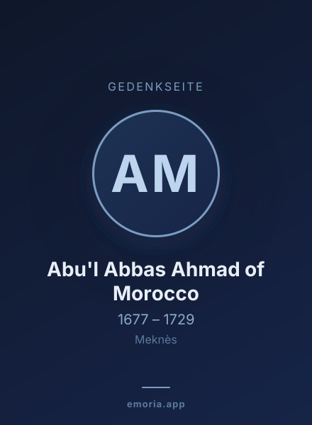 Gedenkportrait von Abu'l Abbas Ahmad of Morocco