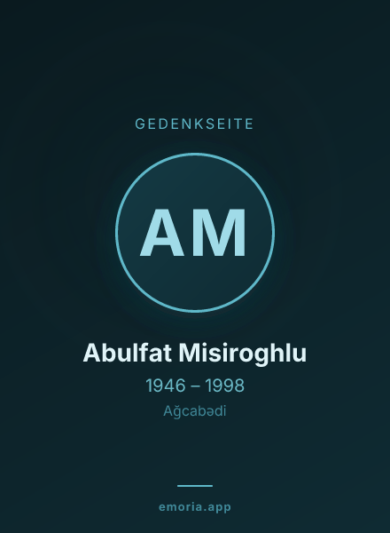 Gedenkportrait von Abulfat Misiroghlu