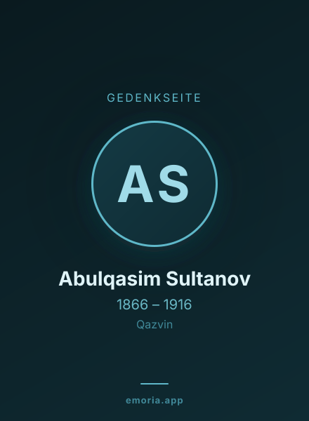 Gedenkportrait von Abulqasim Sultanov