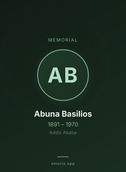 Memorial portrait of Abuna Basilios