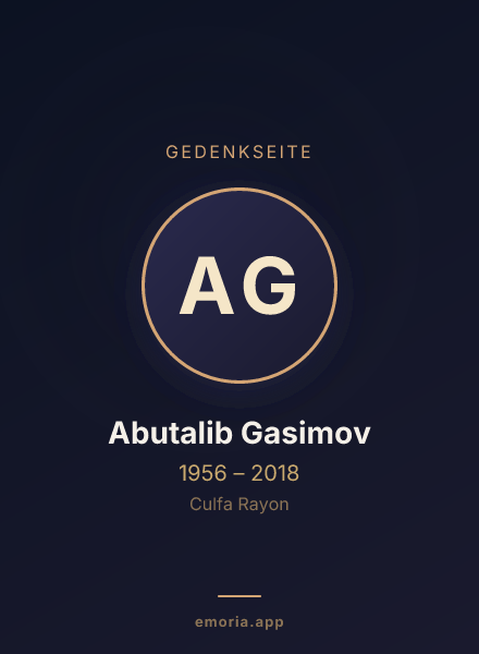 Gedenkportrait von Abutalib Gasimov