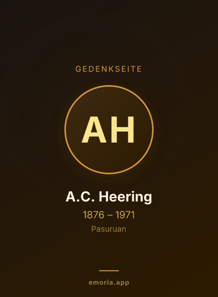 Gedenkportrait von A.C. Heering