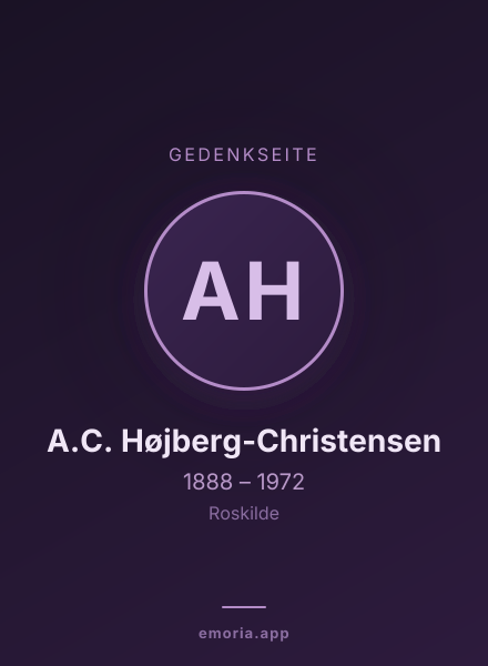 Gedenkportrait von A.C. Højberg-Christensen