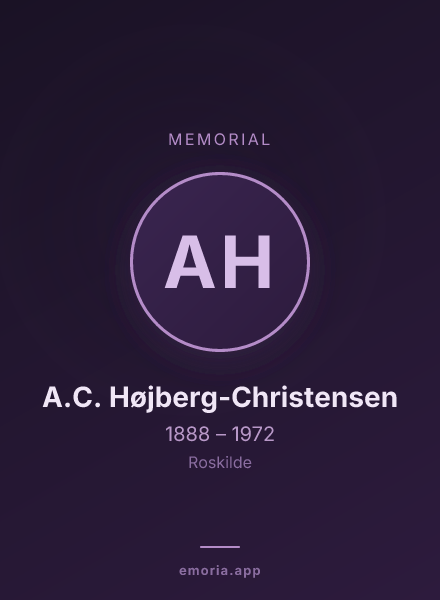 Memorial portrait of A.C. Højberg-Christensen