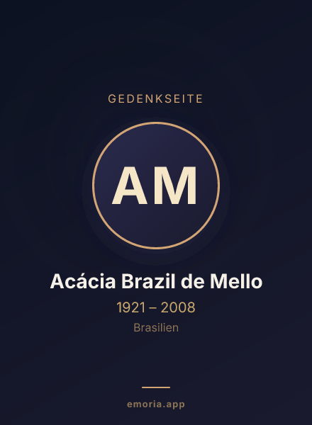 Gedenkportrait von Acácia Brazil de Mello