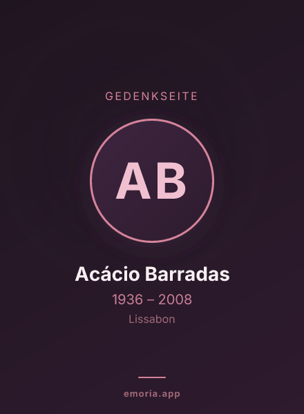 Gedenkportrait von Acácio Barradas