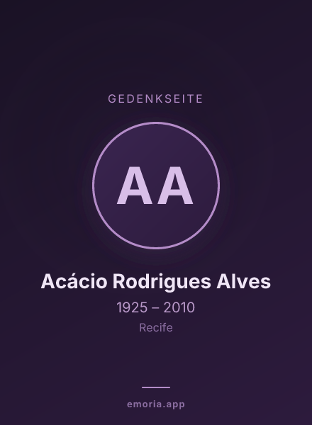 Gedenkportrait von Acácio Rodrigues Alves