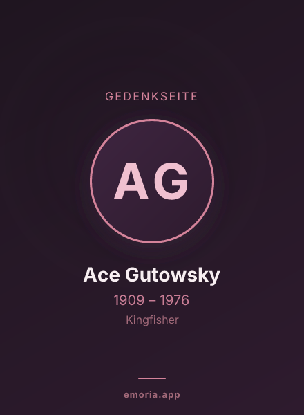 Gedenkportrait von Ace Gutowsky