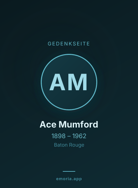 Gedenkportrait von Ace Mumford