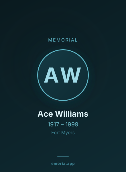 Memorial portrait of Ace Williams