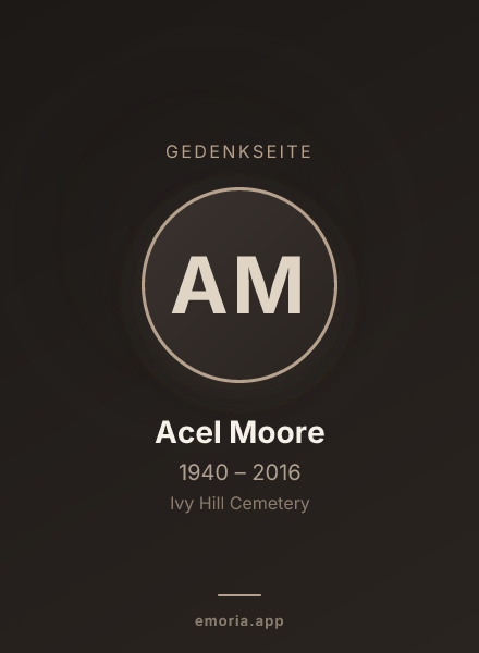 Gedenkportrait von Acel Moore