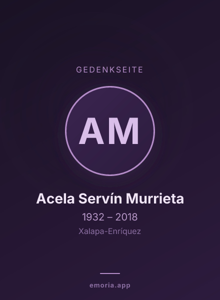 Gedenkportrait von Acela Servín Murrieta