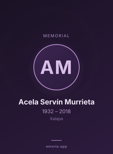 Memorial portrait of Acela Servín Murrieta