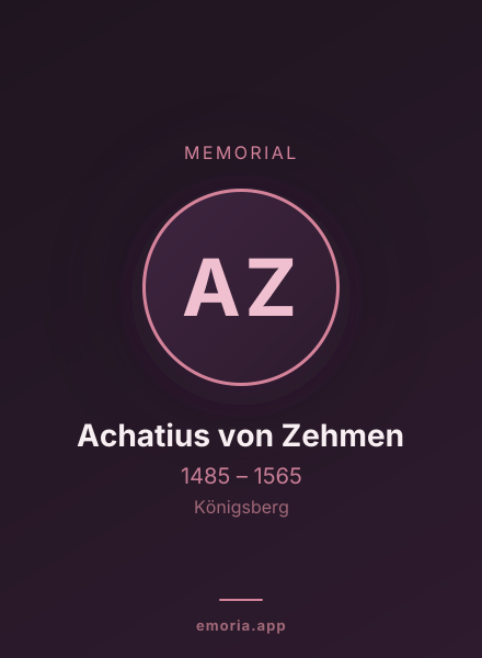 Memorial portrait of Achatius von Zehmen